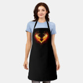Angel Fire Heart met Wings Schort (Gedragen)