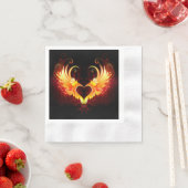 Angel Fire Heart met Wings Servet (Insitu)