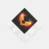 Angel Fire Heart met Wings Servet (Hoek)