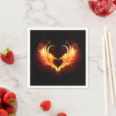 Angel Fire Heart met Wings Servet (Insitu)