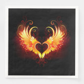 Angel Fire Heart met Wings Servet (Voorkant)