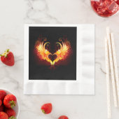 Angel Fire Heart met Wings Servet (Insitu)