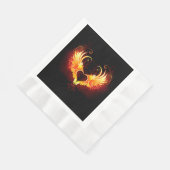 Angel Fire Heart met Wings Servet (Hoek)