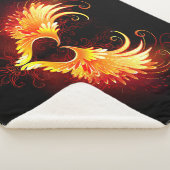Angel Fire Heart met Wings Sherpa Deken (3/4)