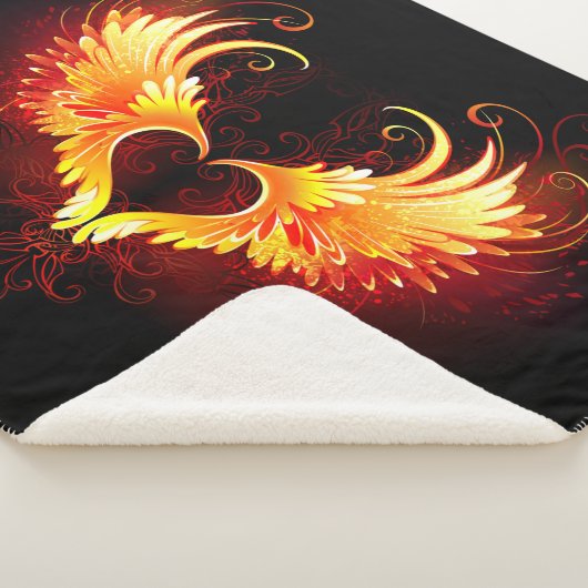 Angel Fire Heart met Wings Sherpa Deken (3/4)