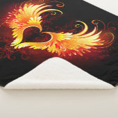 Angel Fire Heart met Wings Sherpa Deken (3/4)
