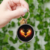 Angel Fire Heart met Wings Sleutelhanger (Hand)