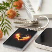 Angel Fire Heart met Wings Sleutelhanger (Voorkant Rechts)