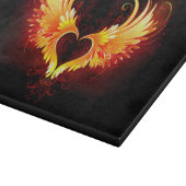 Angel Fire Heart met Wings Snijplank (Hoek)