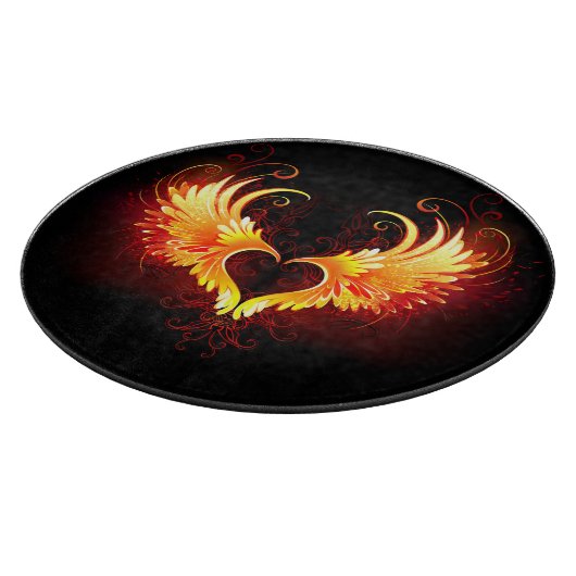 Angel Fire Heart met Wings Snijplank (Hoek)