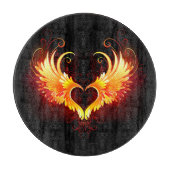 Angel Fire Heart met Wings Snijplank (Voorkant)
