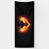 Angel Fire Heart met Wings Spandoek (Verticaal)