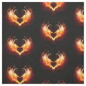 Angel Fire Heart met Wings Stof (Swatch)