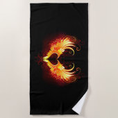 Angel Fire Heart met Wings Strandlaken (Voorkant)