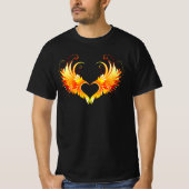 Angel Fire Heart met Wings T-shirt (Voorkant)