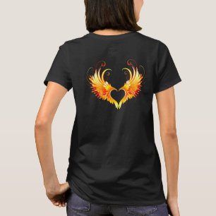 Angel Fire Heart met Wings T-shirt