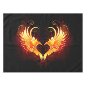 Angel Fire Heart met Wings Tafelkleed (Voorkant (Horizontaal))
