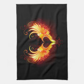 Angel Fire Heart met Wings Theedoek (Verticaal)