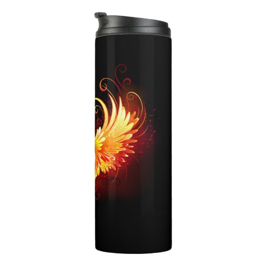 Angel Fire Heart met Wings Thermosbeker (Geroteerd rechts)