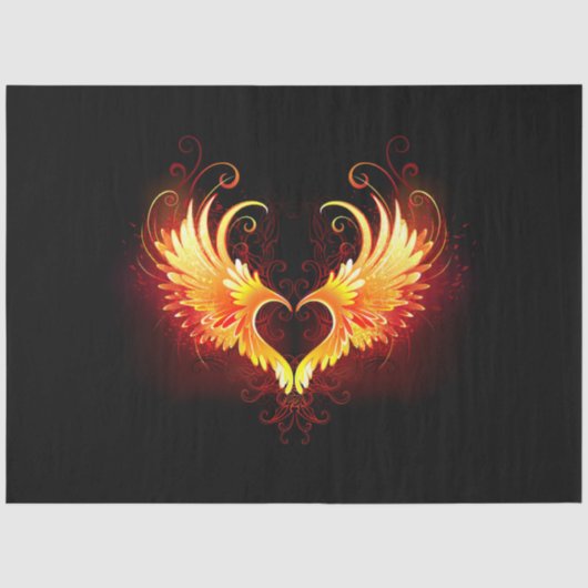 Angel Fire Heart met Wings Tissuepapier (Voorkant)