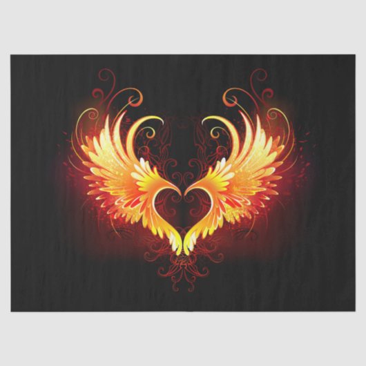 Angel Fire Heart met Wings Tissuepapier (Voorkant)