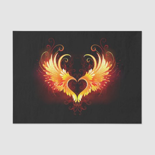 Angel Fire Heart met Wings Tissuepapier (Voorkant)