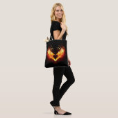 Angel Fire Heart met Wings Tote Bag (Op model)