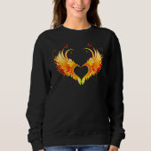 Angel Fire Heart met Wings Trui (Voorkant)