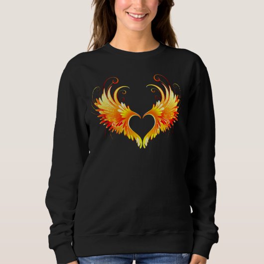 Angel Fire Heart met Wings Trui (Voorkant)