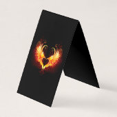 Angel Fire Heart met Wings Visitekaartje (Voorkant)