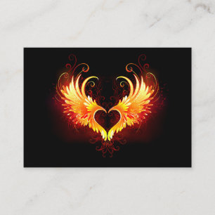 Angel Fire Heart met Wings Visitekaartje