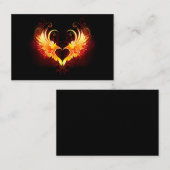 Angel Fire Heart met Wings Visitekaartje (Voorkant / Achterkant)