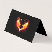 Angel Fire Heart met Wings Visitekaartje (Voorkant)