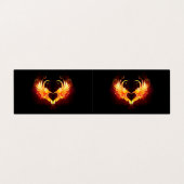Angel Fire Heart met Wings Visitekaartje (Buitenkant ongevouwen)
