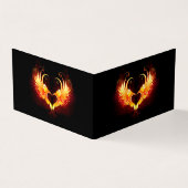 Angel Fire Heart met Wings Visitekaartje (Buitenkant)