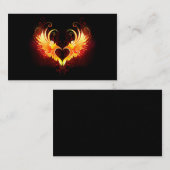 Angel Fire Heart met Wings Visitekaartje (Voorkant / Achterkant)