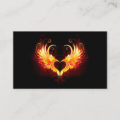 Angel Fire Heart met Wings Visitekaartje (Voorkant)