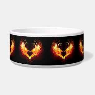 Angel Fire Heart met Wings Voerbakje