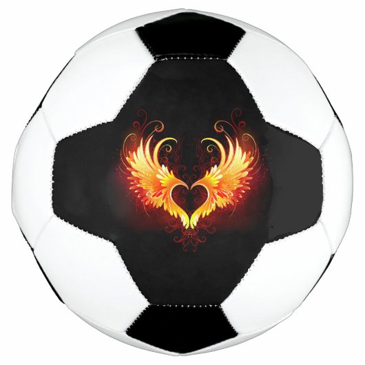 Angel Fire Heart met Wings Voetbal (Voorkant)