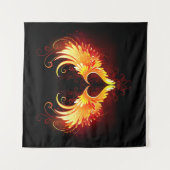 Angel Fire Heart met Wings Wandkleed (Voorkant)