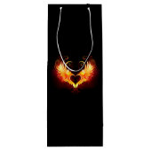 Angel Fire Heart met Wings Wijn Cadeautas (Achterkant)