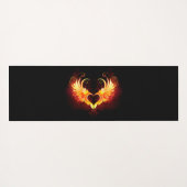 Angel Fire Heart met Wings Yogamat (Achterkant (horizontaal))