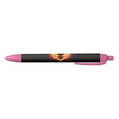 Angel Fire Heart met Wings Zwarte Inkt Pen (Bodem)