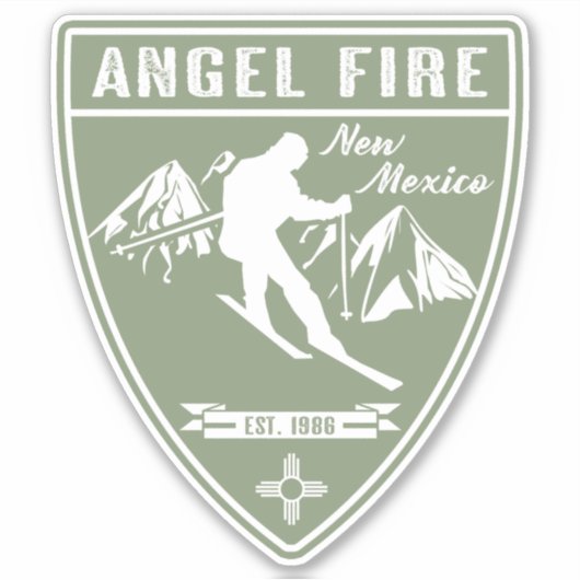 Angel Fire New Mexico Sticker (Voorkant)