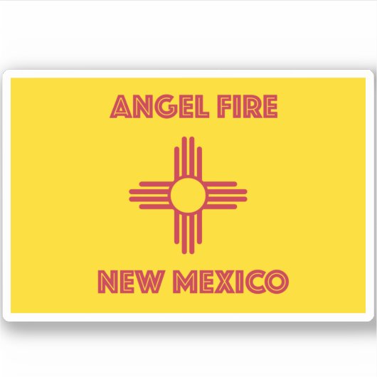 Angel Fire New Mexico Sticker (Voorkant)