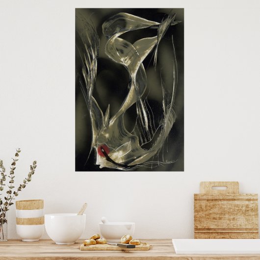 Angel Fish Abstract Poster (Keuken)