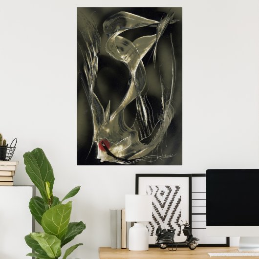Angel Fish Abstract Poster (Thuiskantoor)