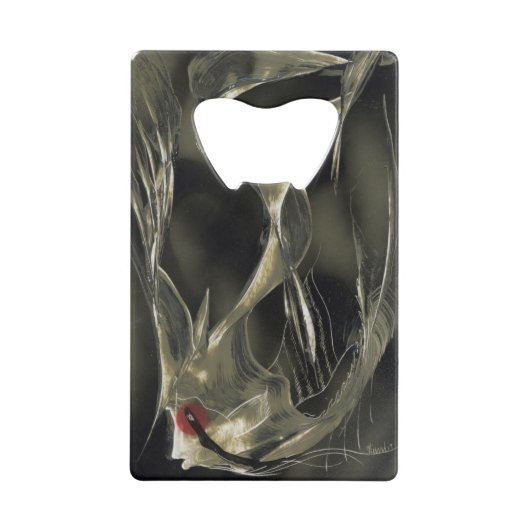 Angel Fish Aquatic Abstract Creditkaart Flessenopener (Voorkant)