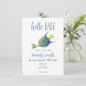 Angel Fish Baby shower Invitation Kaart (Staand voorkant)