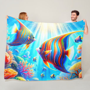 Angel Fish Fleece Deken